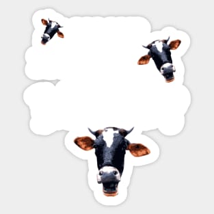 Cow Costume Funny Moo Halloween Sticker